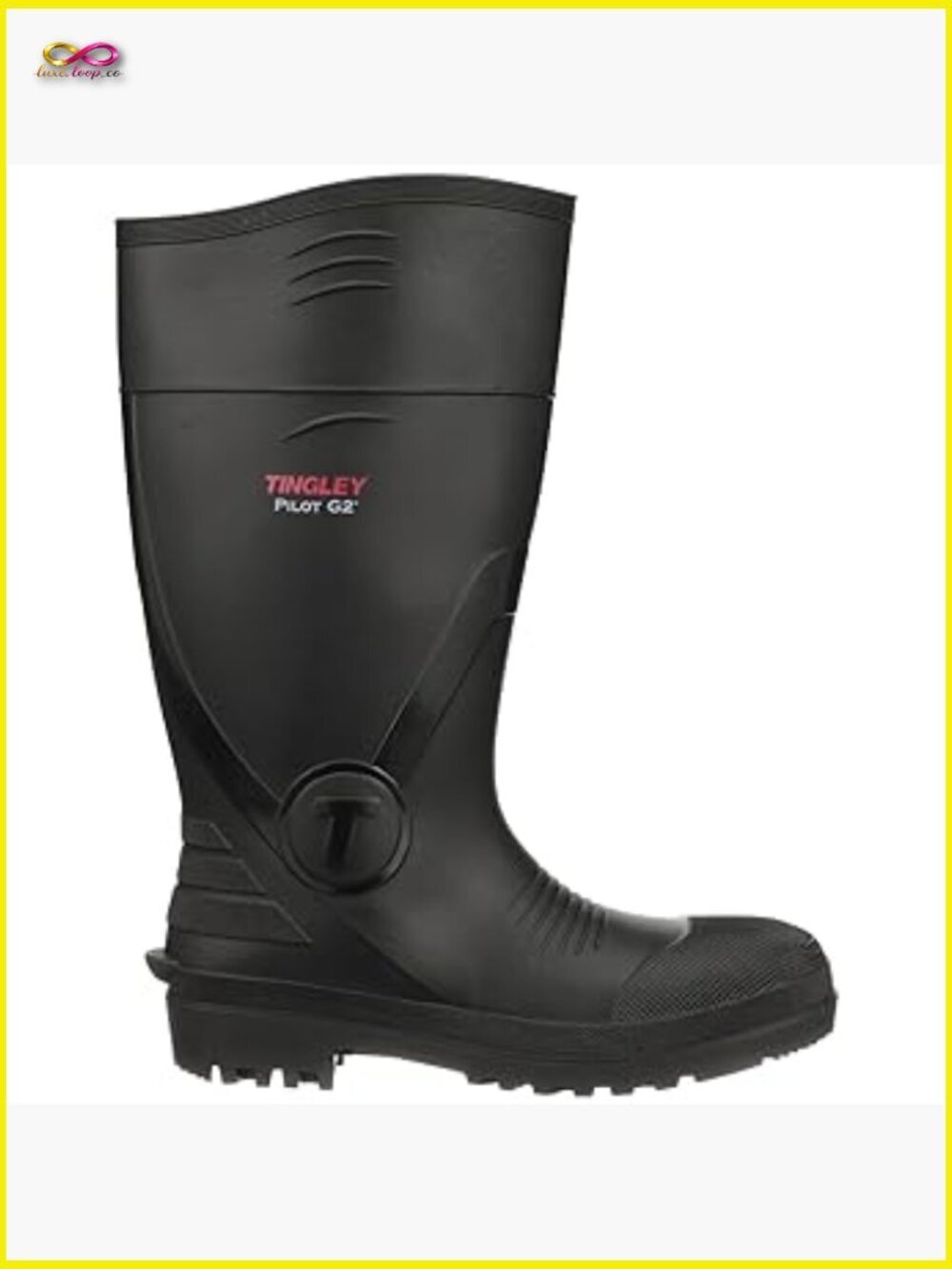 Unisex Plain Toe Industrial Rain Boot Waterproof Work Knee High Slip Resistant